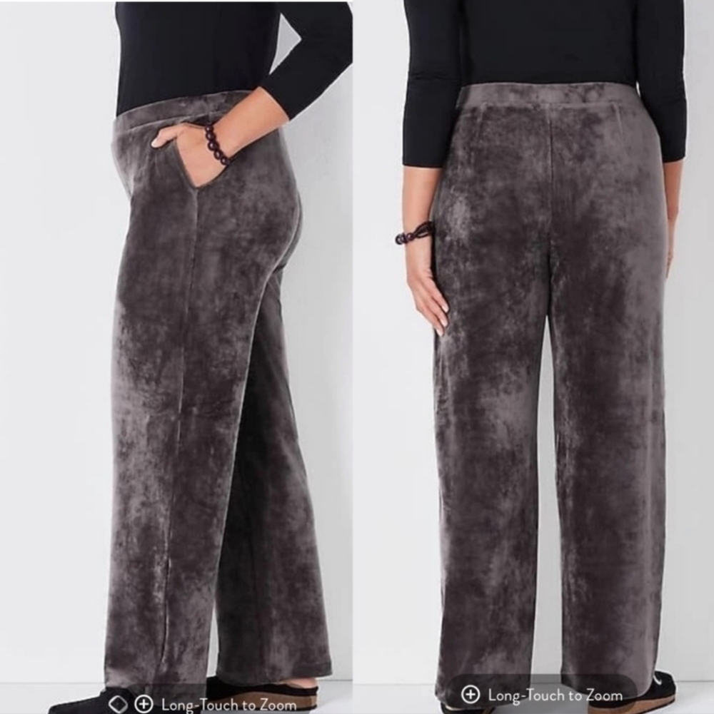 J. Jill Pure Jill Grey velour pants size xs petite
